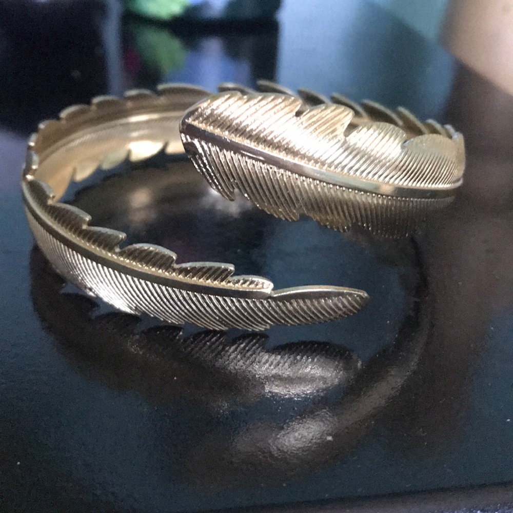 Gold plated bangle/ mid-arm bracelet